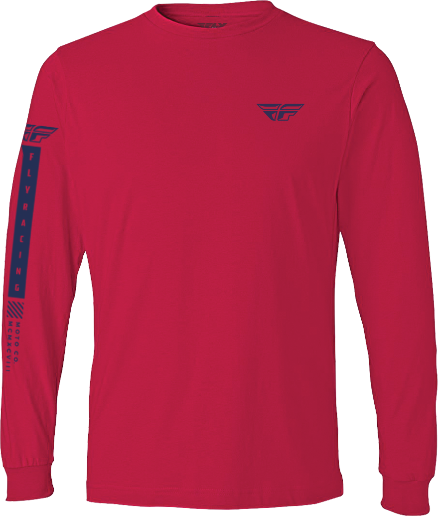 Fly Tribe Long Sleeve Tee Red/Blue Lg