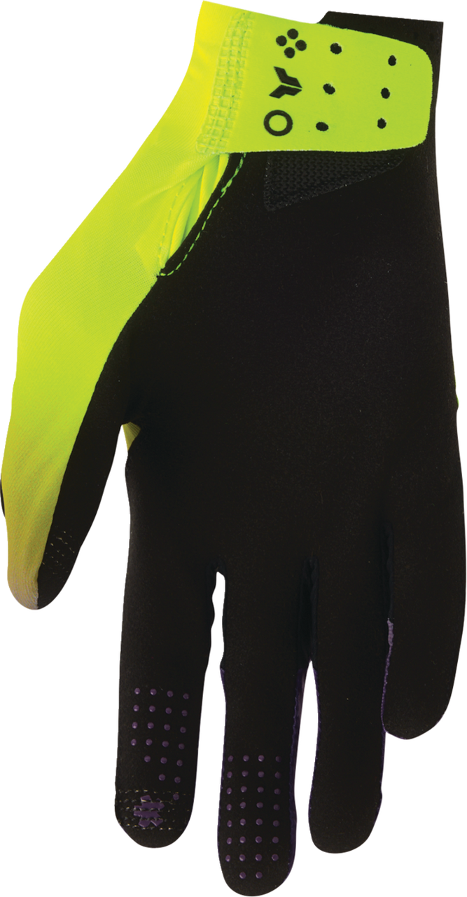 THOR Sportmode Iconic Gloves - Acid/Purple - Small 3330-9119