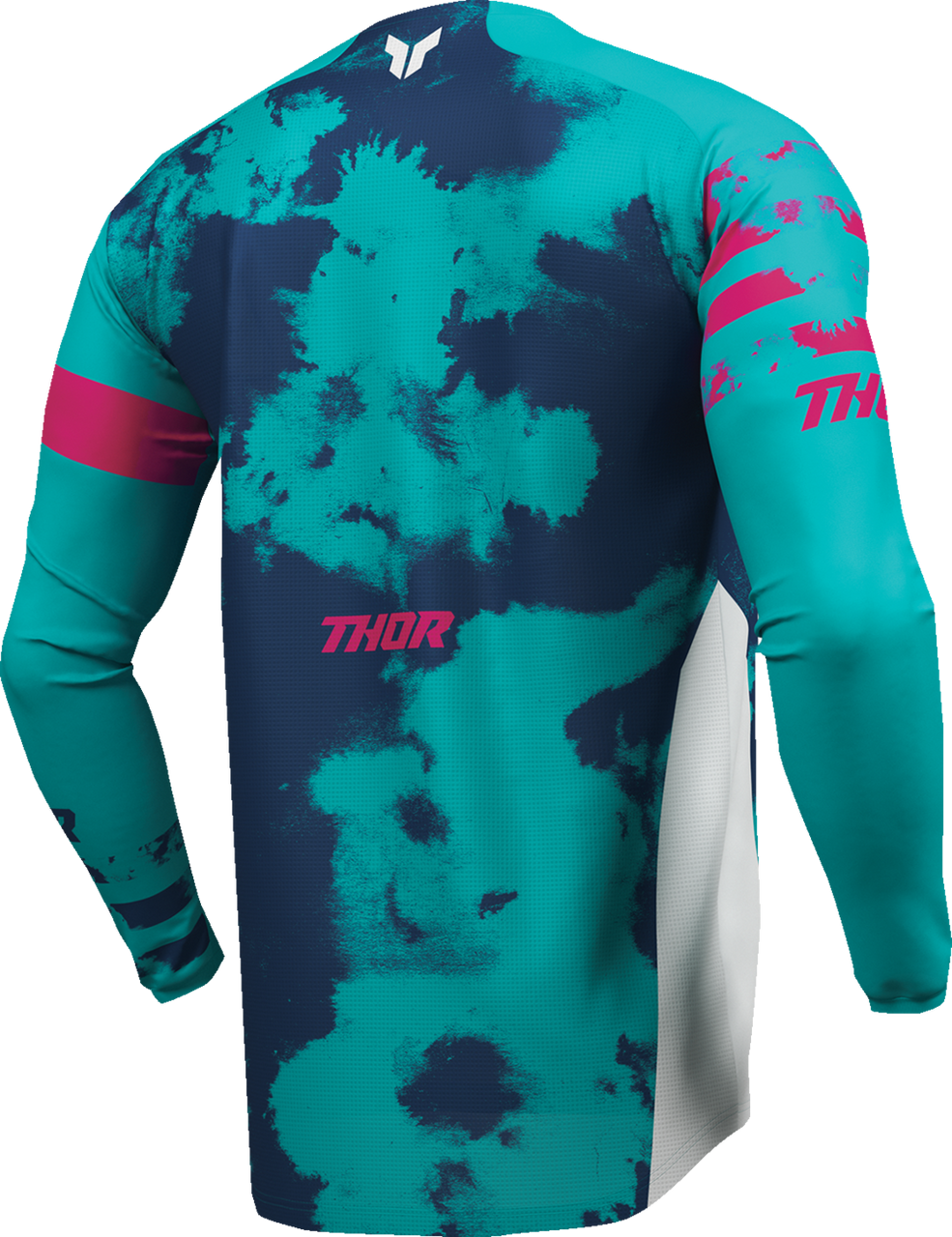 THOR Youth Launchmode Bleach Jersey - White/Aqua - Large 2912-2588
