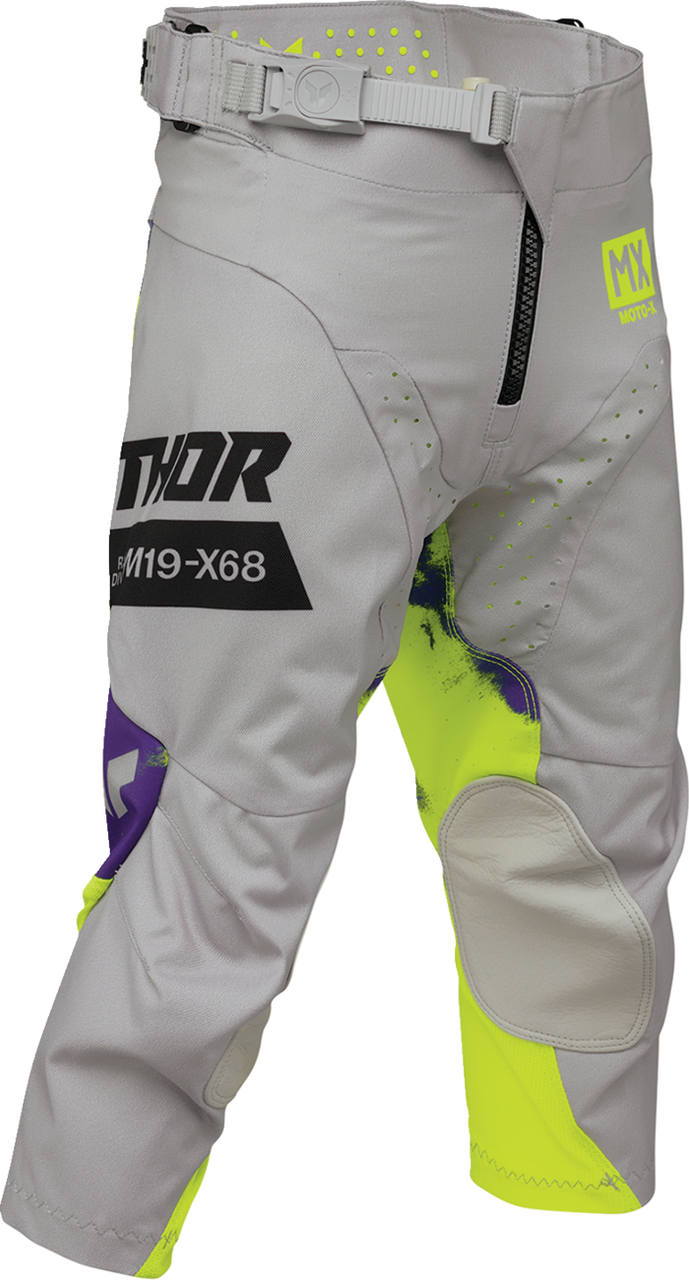 THOR Youth Launchmode Bleach Pants - Gray/Acid - US 24 2903-2618