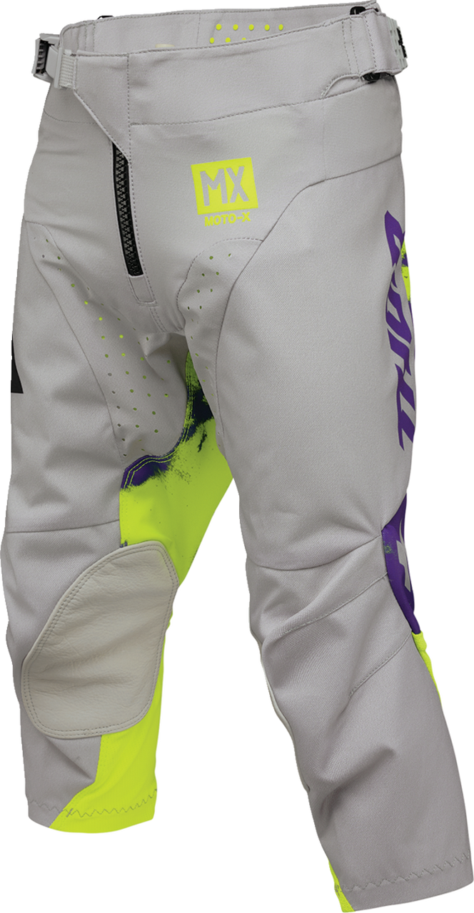 THOR Youth Launchmode Bleach Pants - Gray/Acid - US 20 2903-2616