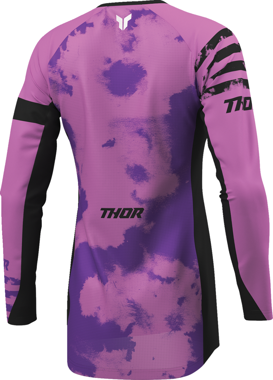 THOR Women's Launchmode Bleach Jersey - Black/Orchid - Medium 2911-0342