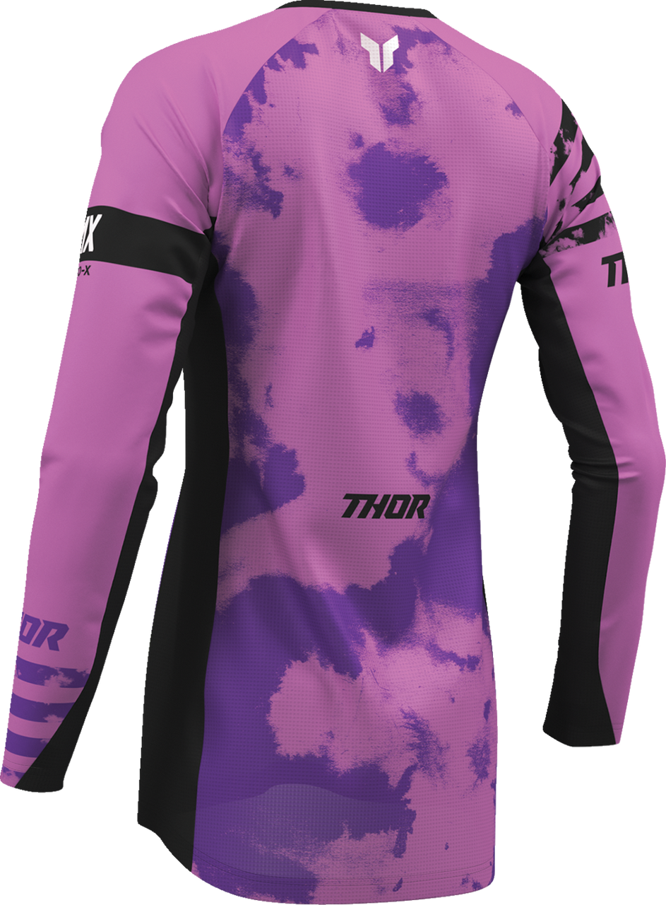 THOR Women's Launchmode Bleach Jersey - Black/Orchid - XS 2911-0340