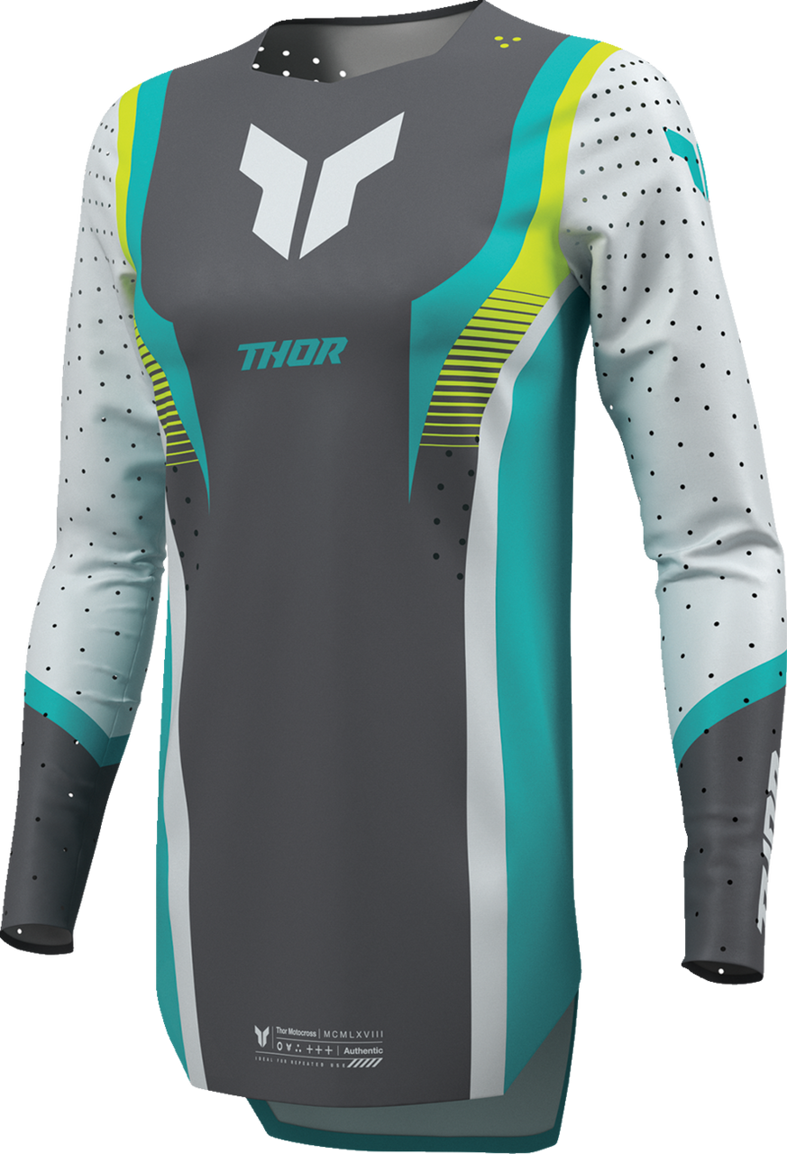 THOR Women's Sportmode Velocity Jersey - Gray/Aqua - XS 2911-0335