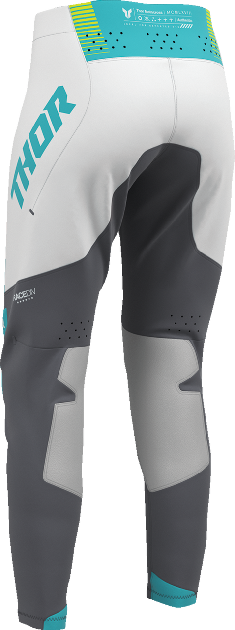 THOR Women's Sportmode Velocity Pants - Gray/Aqua - US 5/6 2902-0410