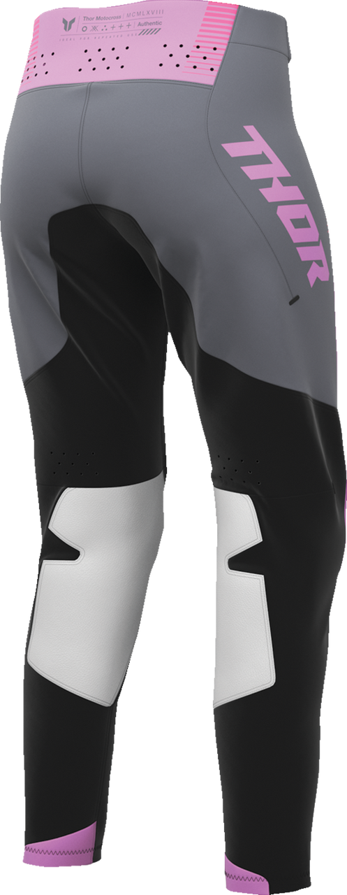THOR Women's Sportmode Velocity Pants - Black/Orchid - US 13/14 2902-0406