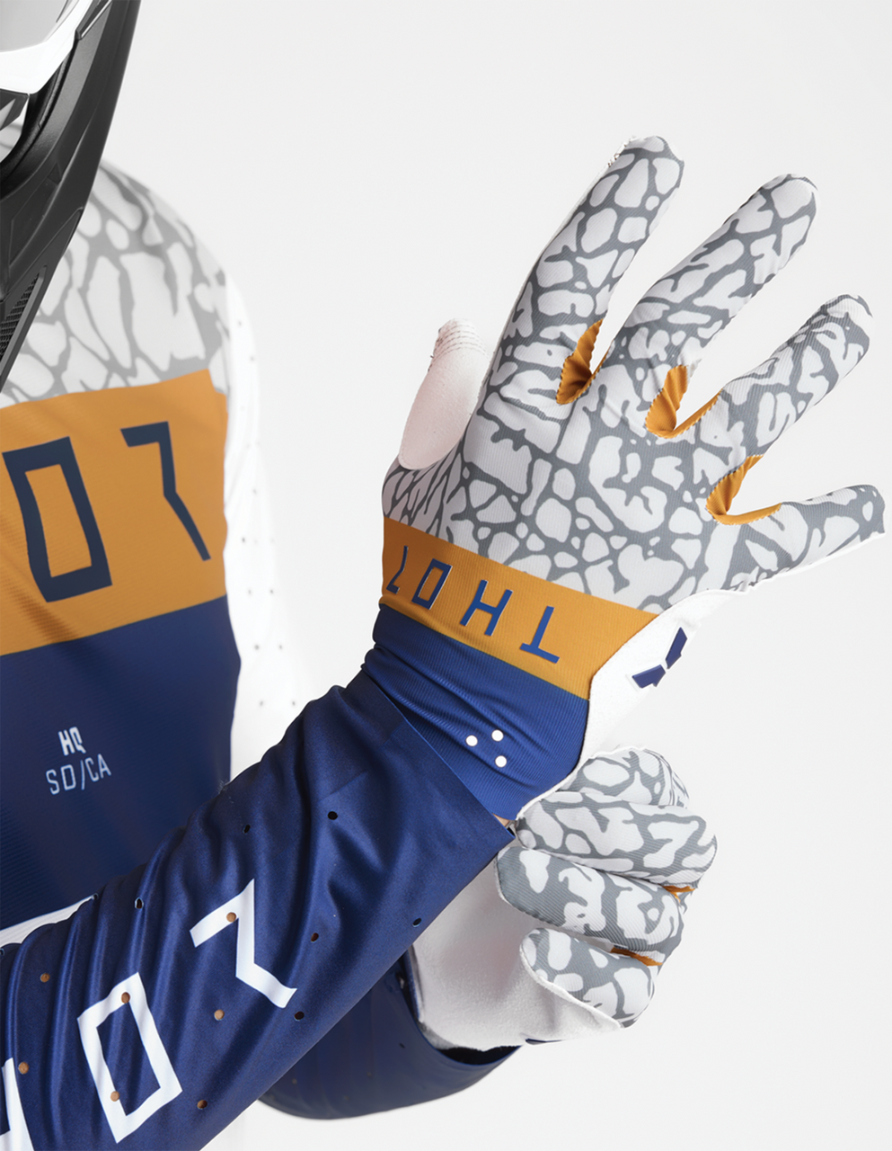 THOR Sportmode Bravo Gloves - Navy/Copper - 2XL 3330-8241