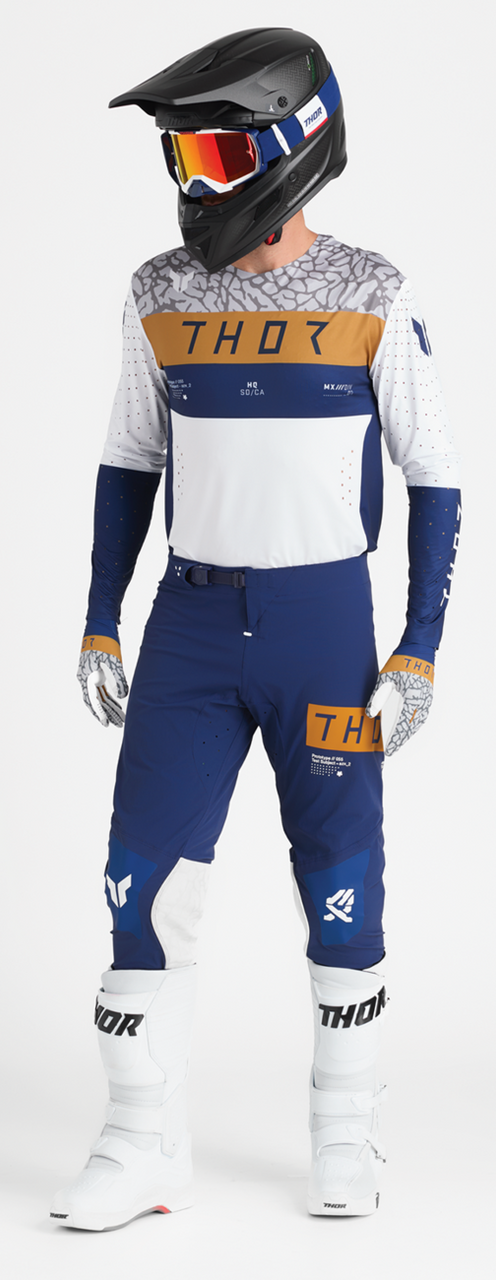 THOR Sportmode Bravo Gloves - Navy/Copper - Large 3330-8239