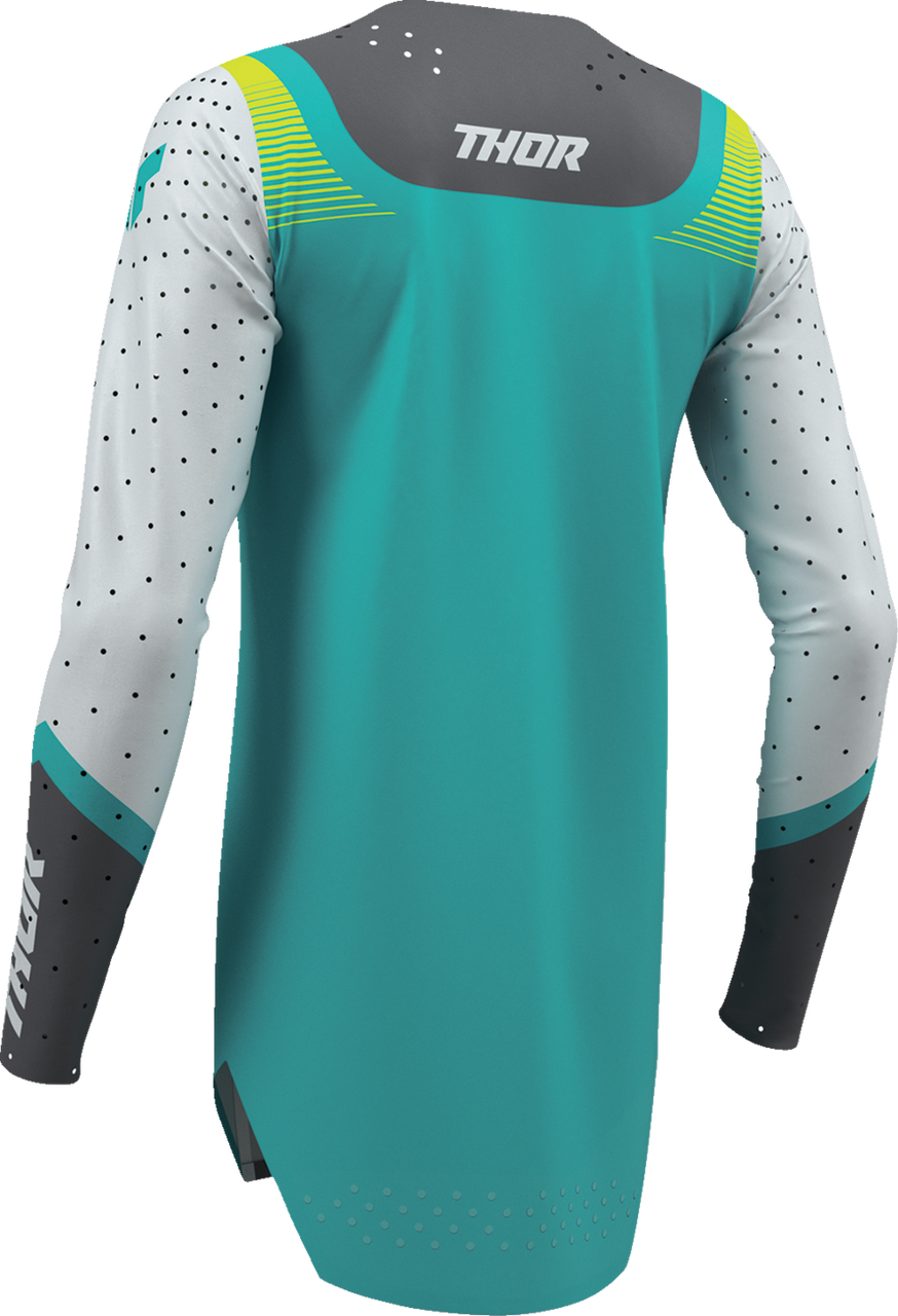 THOR Women's Sportmode Velocity Jersey - Gray/Aqua - Medium 2911-0337