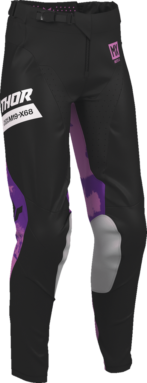 THOR Women's Launchmode Bleach Pants - Black/Orchid - US 7/8 2902-0427