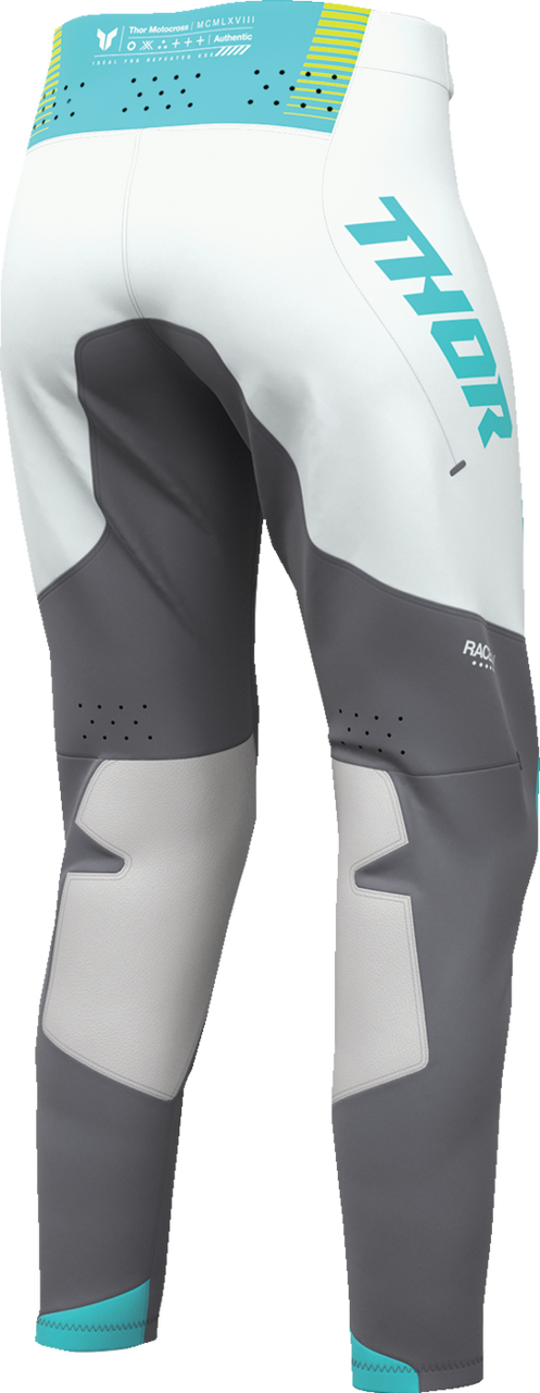 THOR Women's Sportmode Velocity Pants - Gray/Aqua - US 13/14 2902-0414