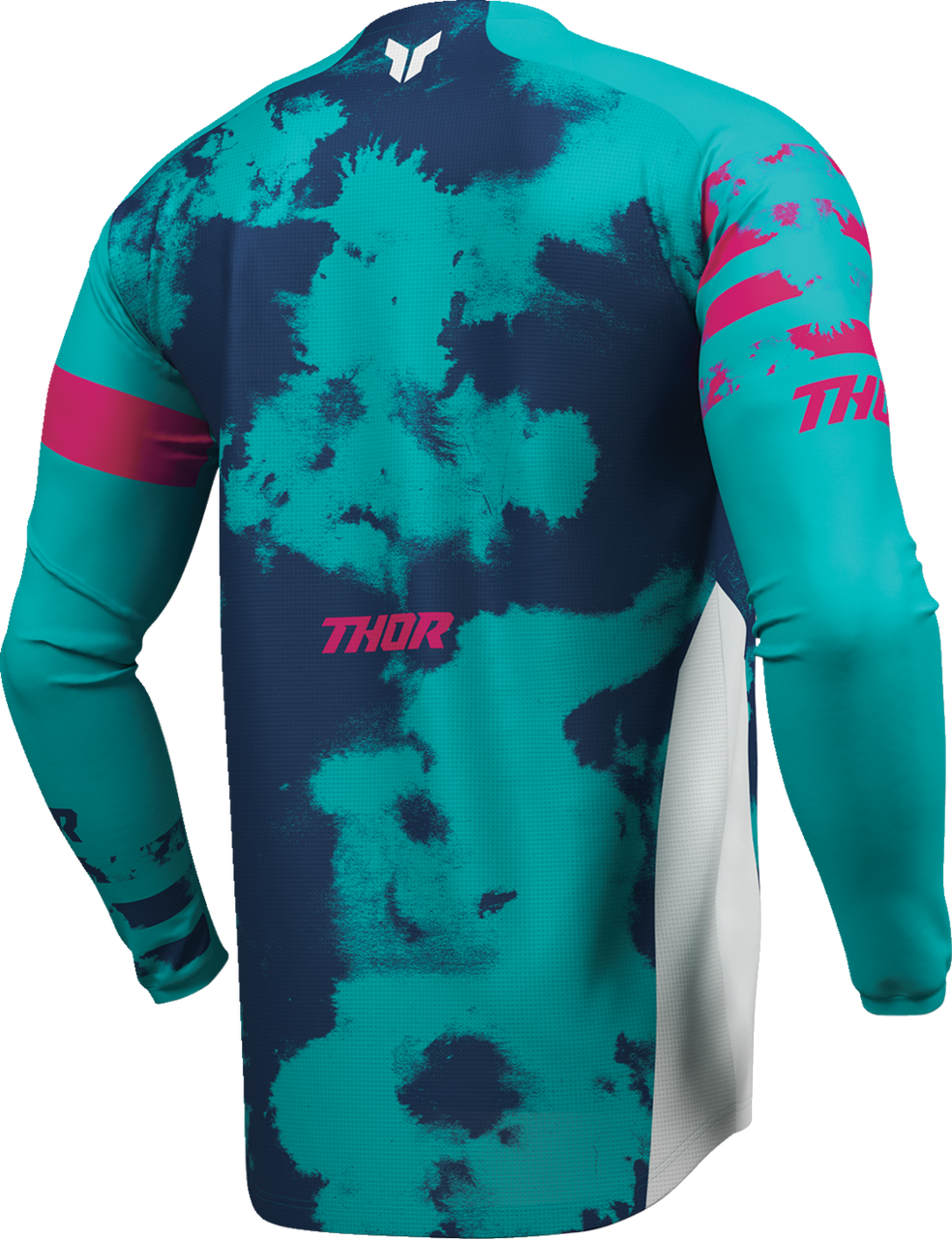THOR Launchmode Bleach Jersey - White/Aqua - Small 2910-8406