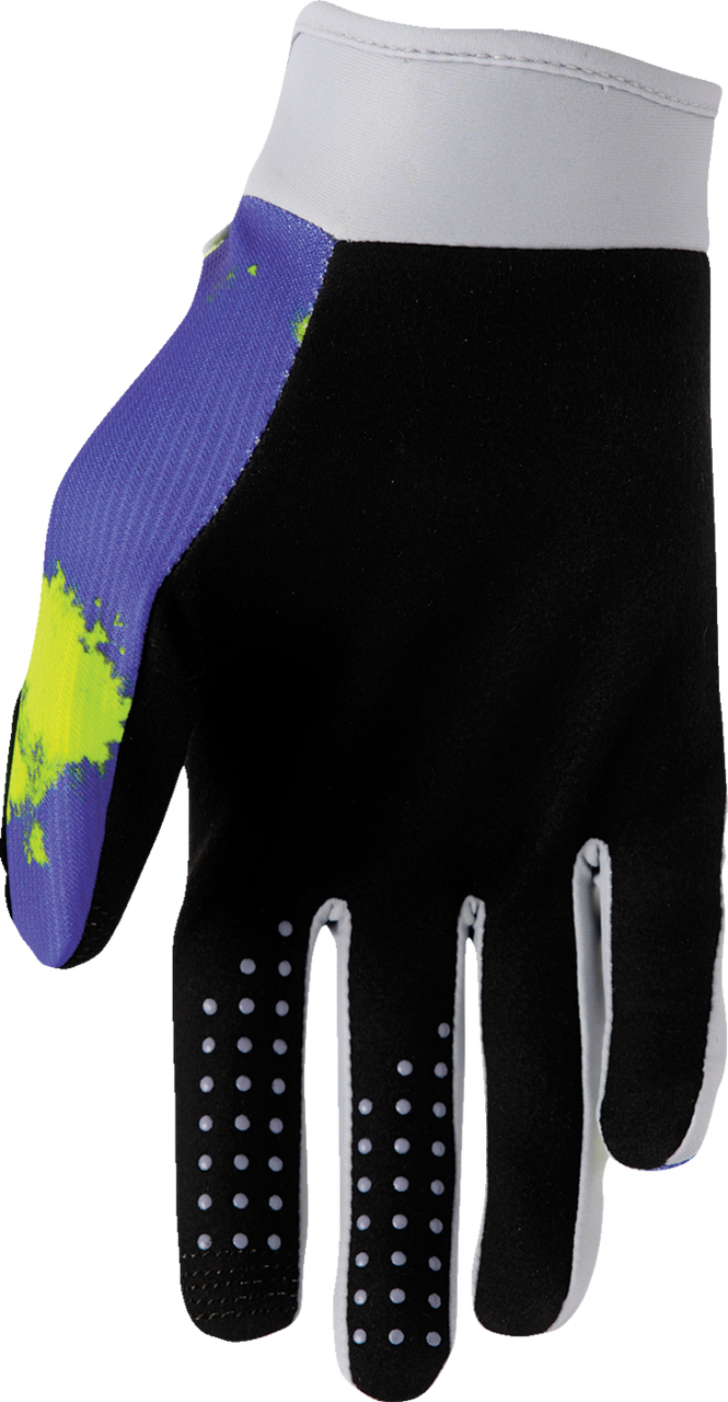 THOR Launchmode Bleach Gloves - Gray/Acid - Large 3330-8322