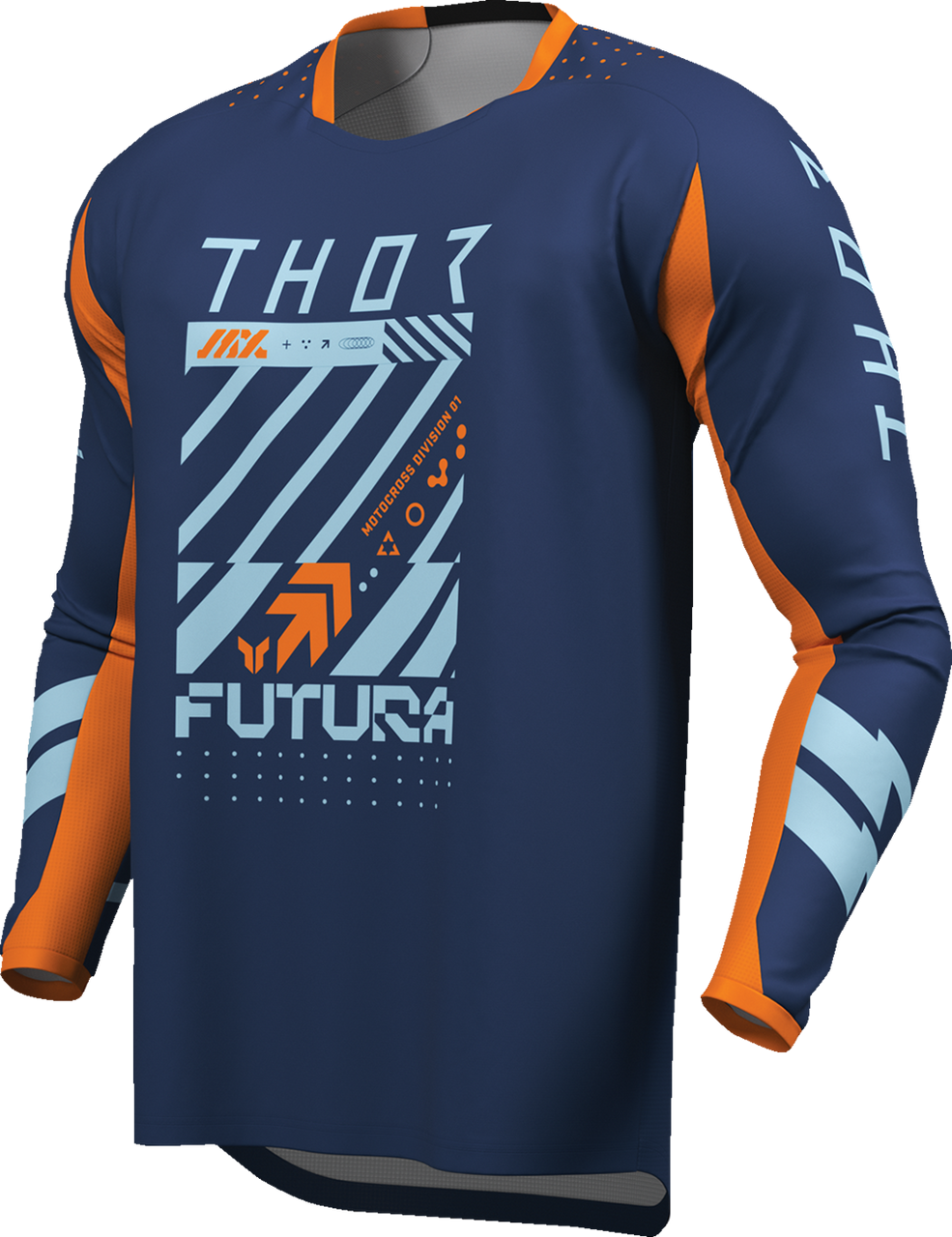 THOR Youth Launchmode Futura Jersey - Navy/Orange - Small 2912-2598