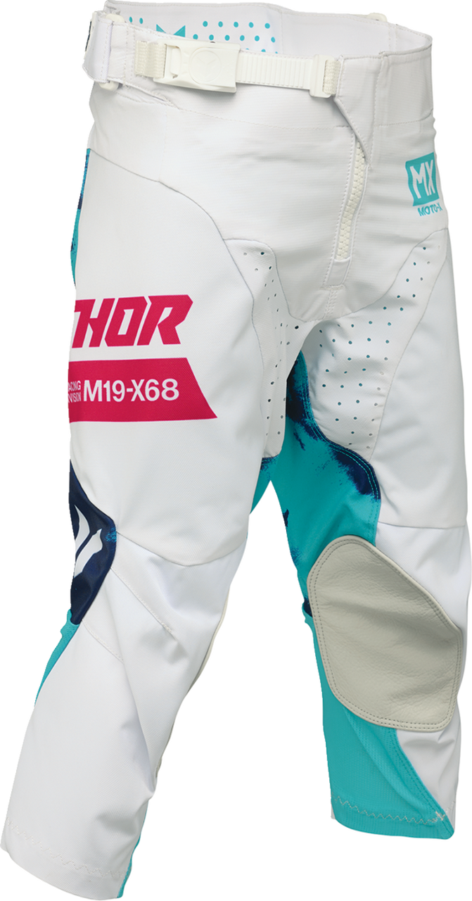 THOR Youth Launchmode Bleach Pants - White/Aqua - US 24 2903-2624
