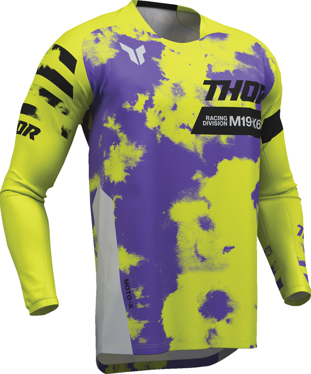 THOR Youth Launchmode Bleach Jersey - Gray/Acid - Medium 2912-2581