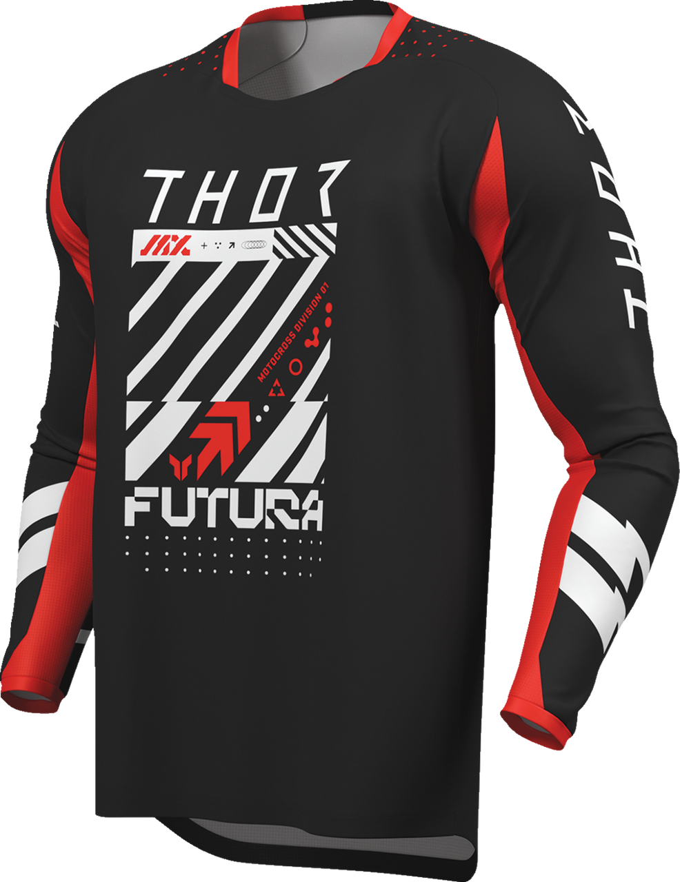 THOR Launchmode Futura Jersey - Black/Red - Large 2910-8414