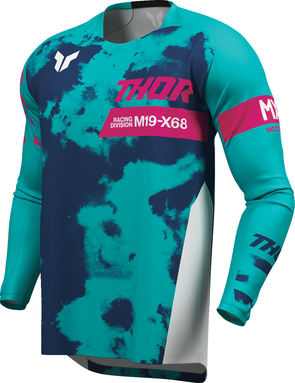 THOR Launchmode Bleach Jersey - White/Aqua - 3XL 2910-8411