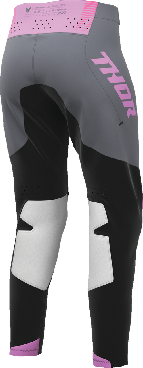 THOR Women's Sportmode Velocity Pants - Black/Orchid - US 1/2 2902-0400