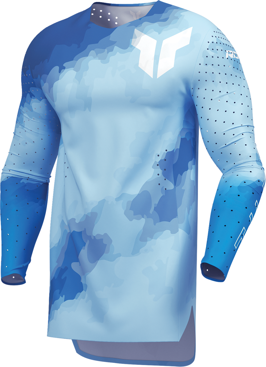 THOR Sportmode Carbon Jersey - Electric Blue/Powder Blue - Large 2910-8734