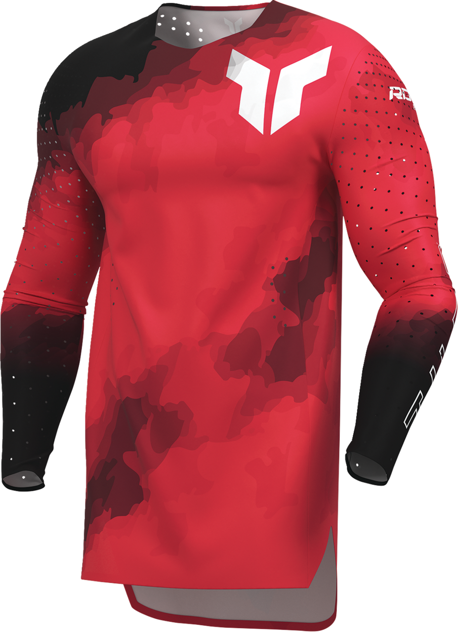 THOR Sportmode Carbon Jersey - Black/Red - Large 2910-8729