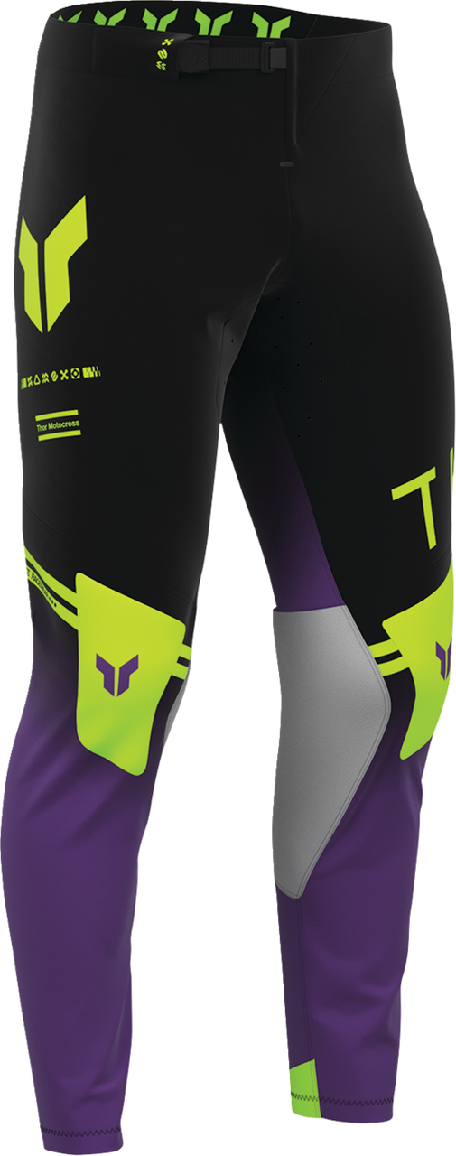 THOR Sportmode Geo Pants - Black/Purple - US 38 2901-12804