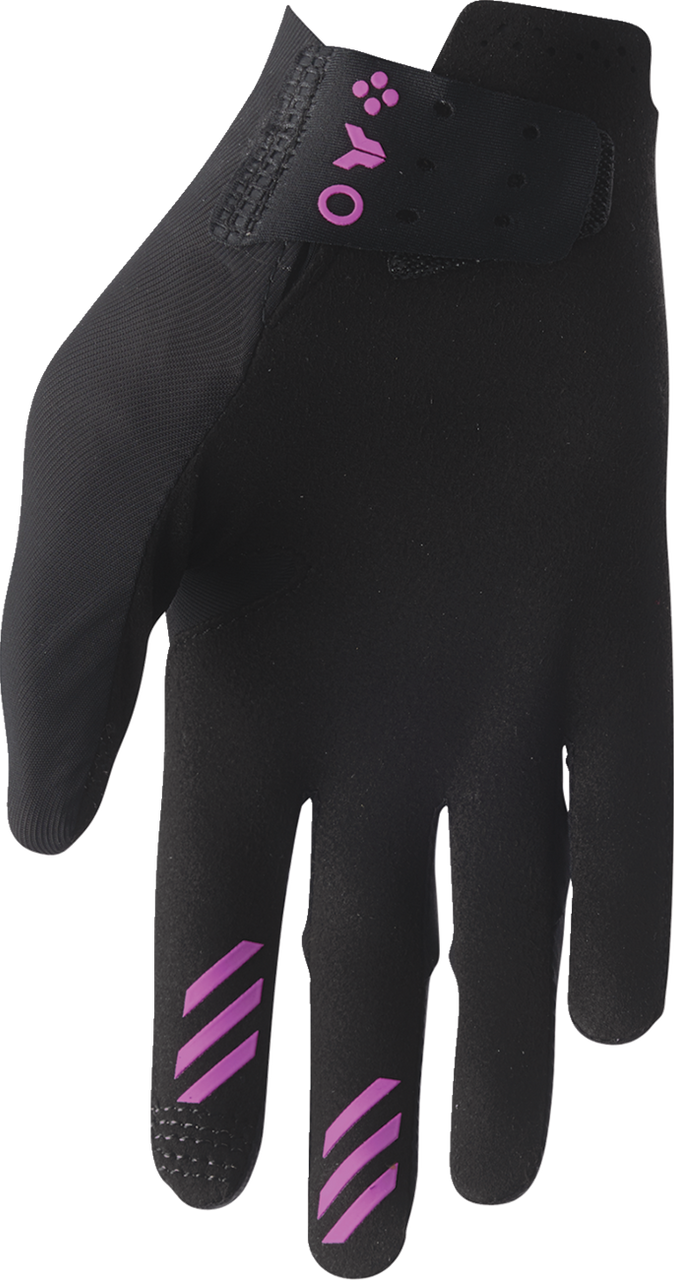 THOR Women's Sportmode Iconic Gloves - Black/Orchid - XL 3331-0287