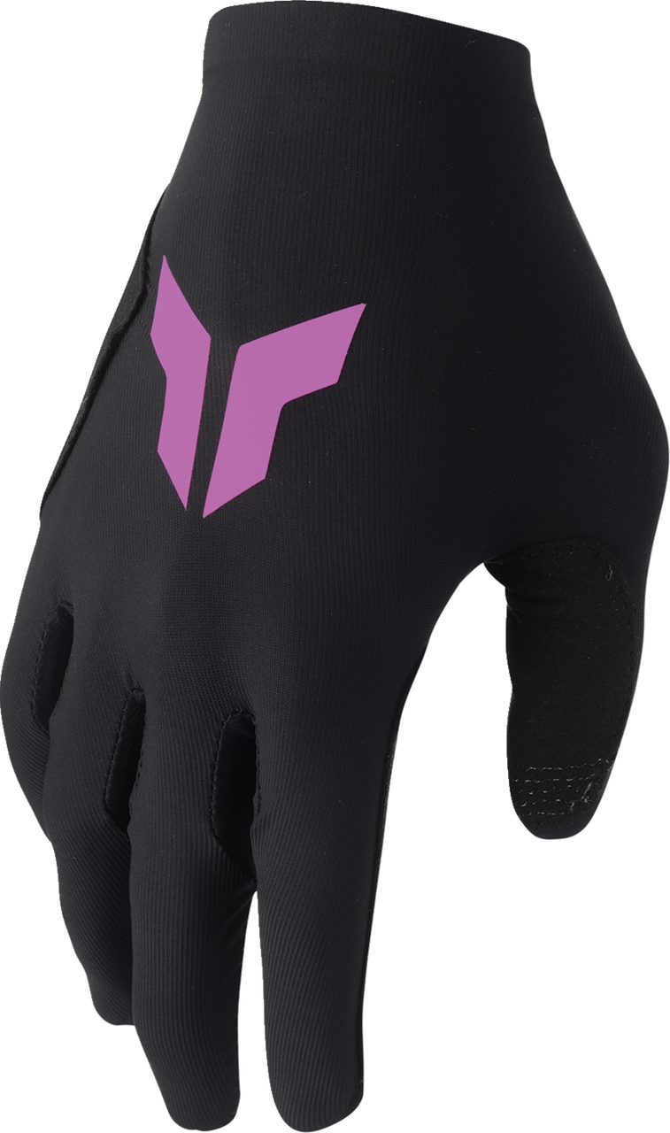THOR Women's Sportmode Iconic Gloves - Black/Orchid - Medium 3331-0285