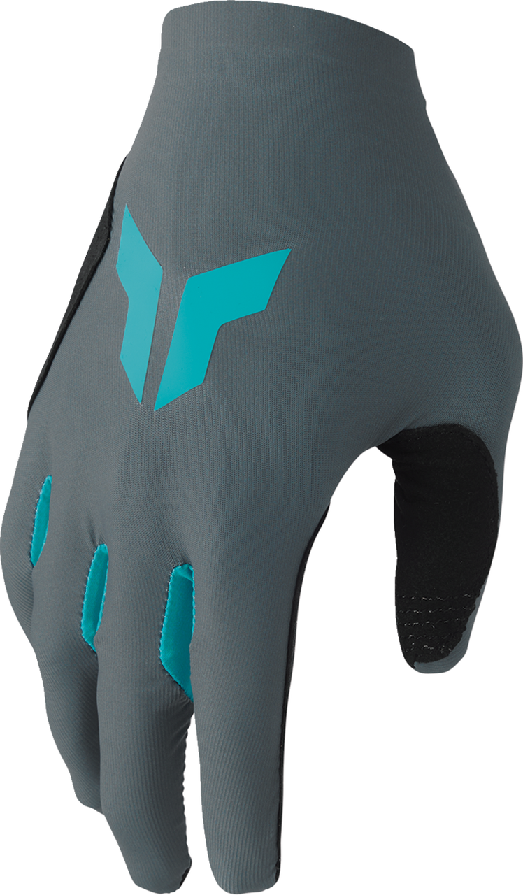 THOR Women's Sportmode Iconic Gloves - Gray/Aqua - XL 3331-0283