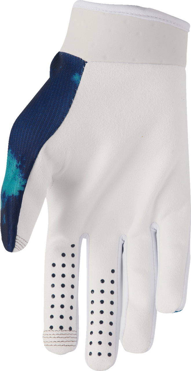 THOR Launchmode Bleach Gloves - White/Aqua - XL 3330-8329