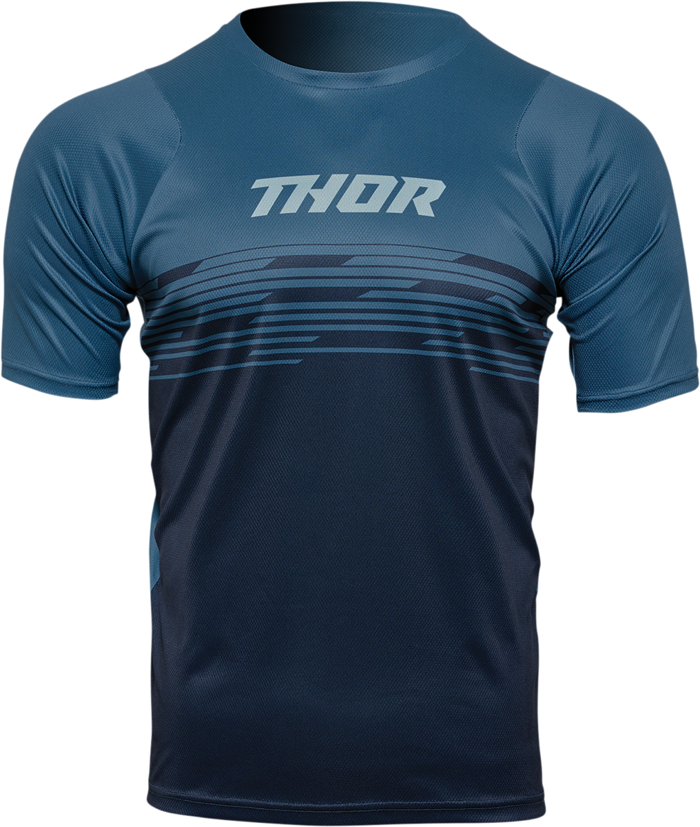 THOR Assist Shiver Short-Sleeve Jersey - Teal/Midnight - Large 5120-0165
