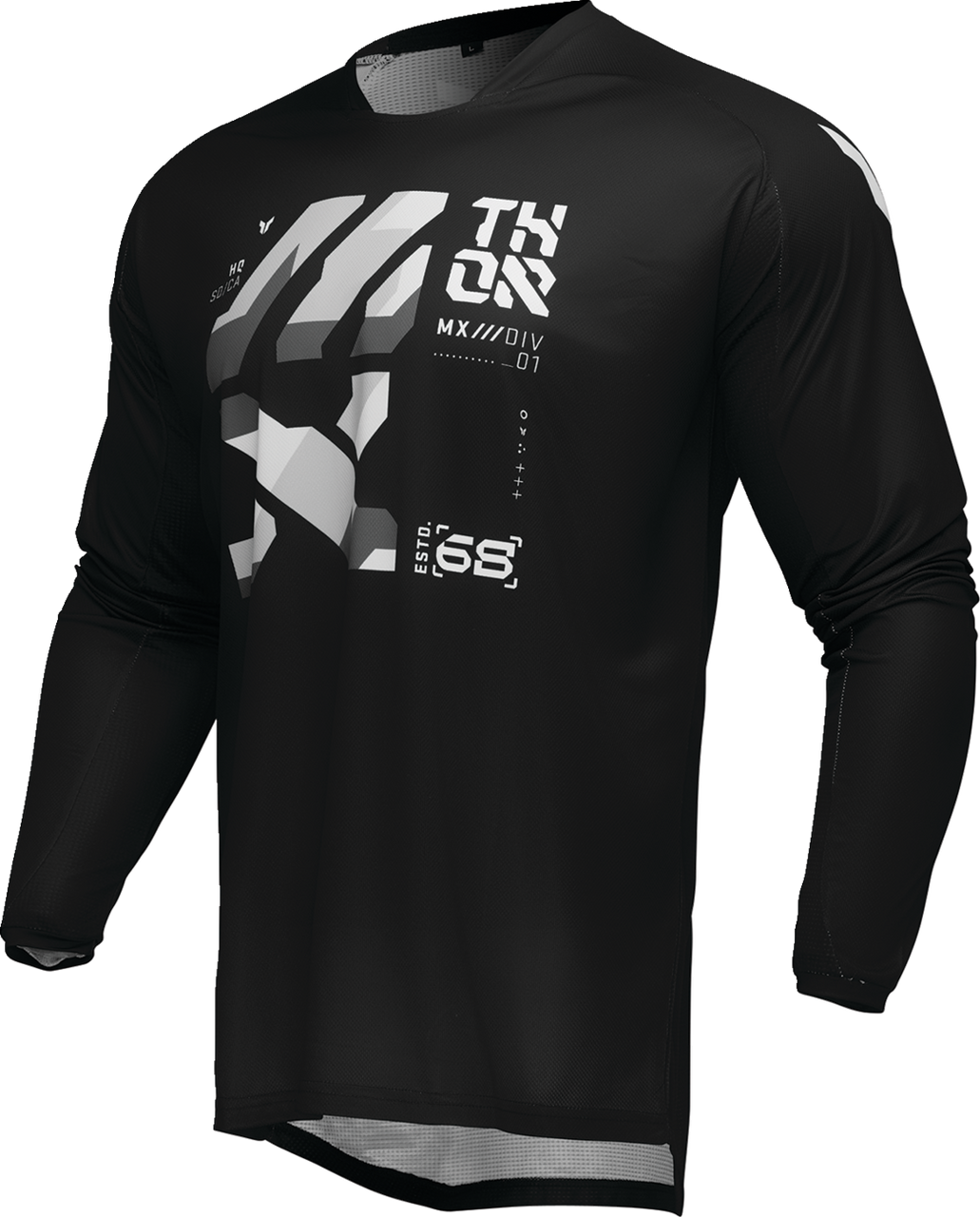 THOR Launchmode Brave Jersey - Black/Gray - Medium 2910-8220