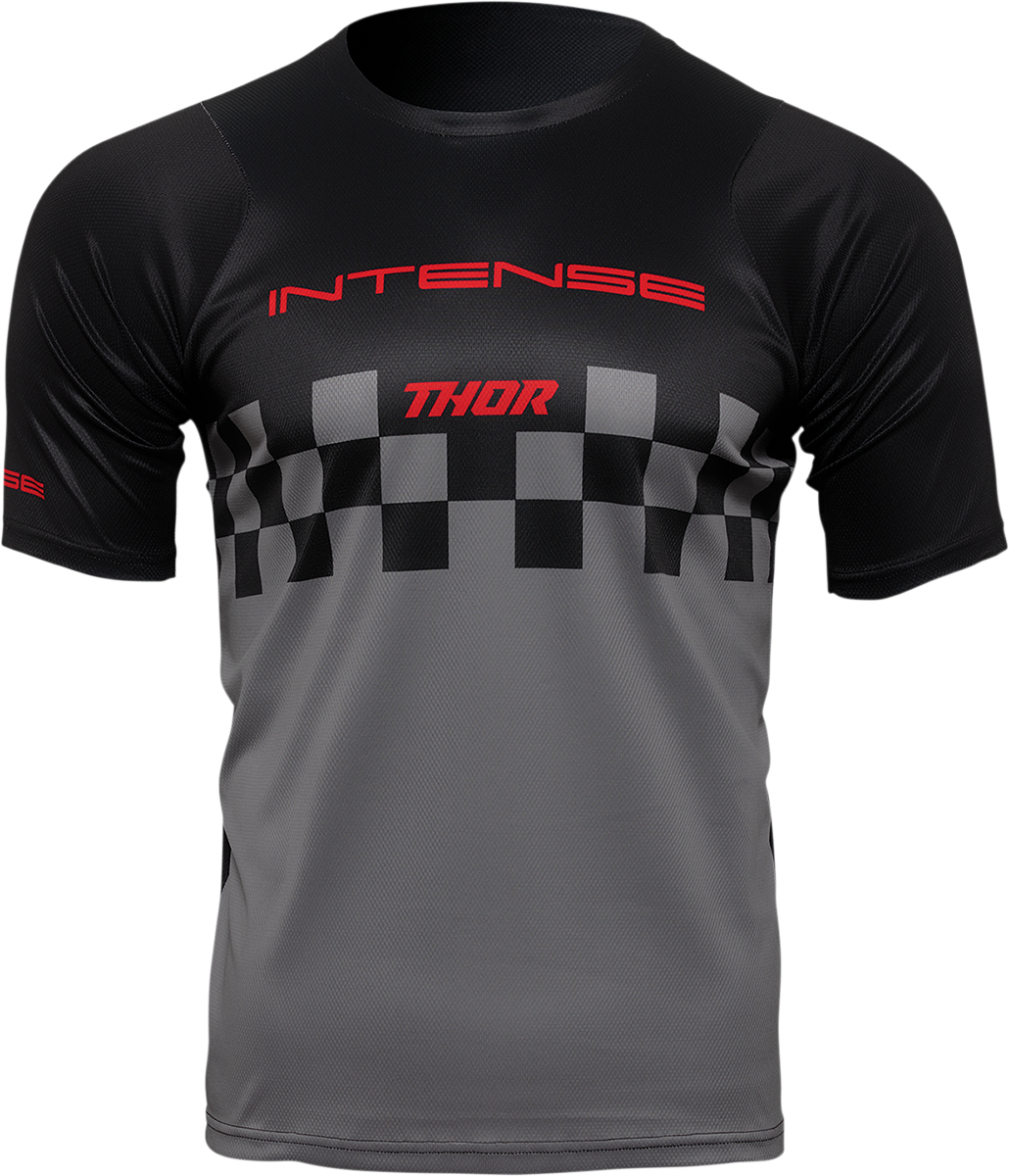 THOR Intense Assist Chex Short-Sleeve Jersey - Black/Gray - Large 5120-0147