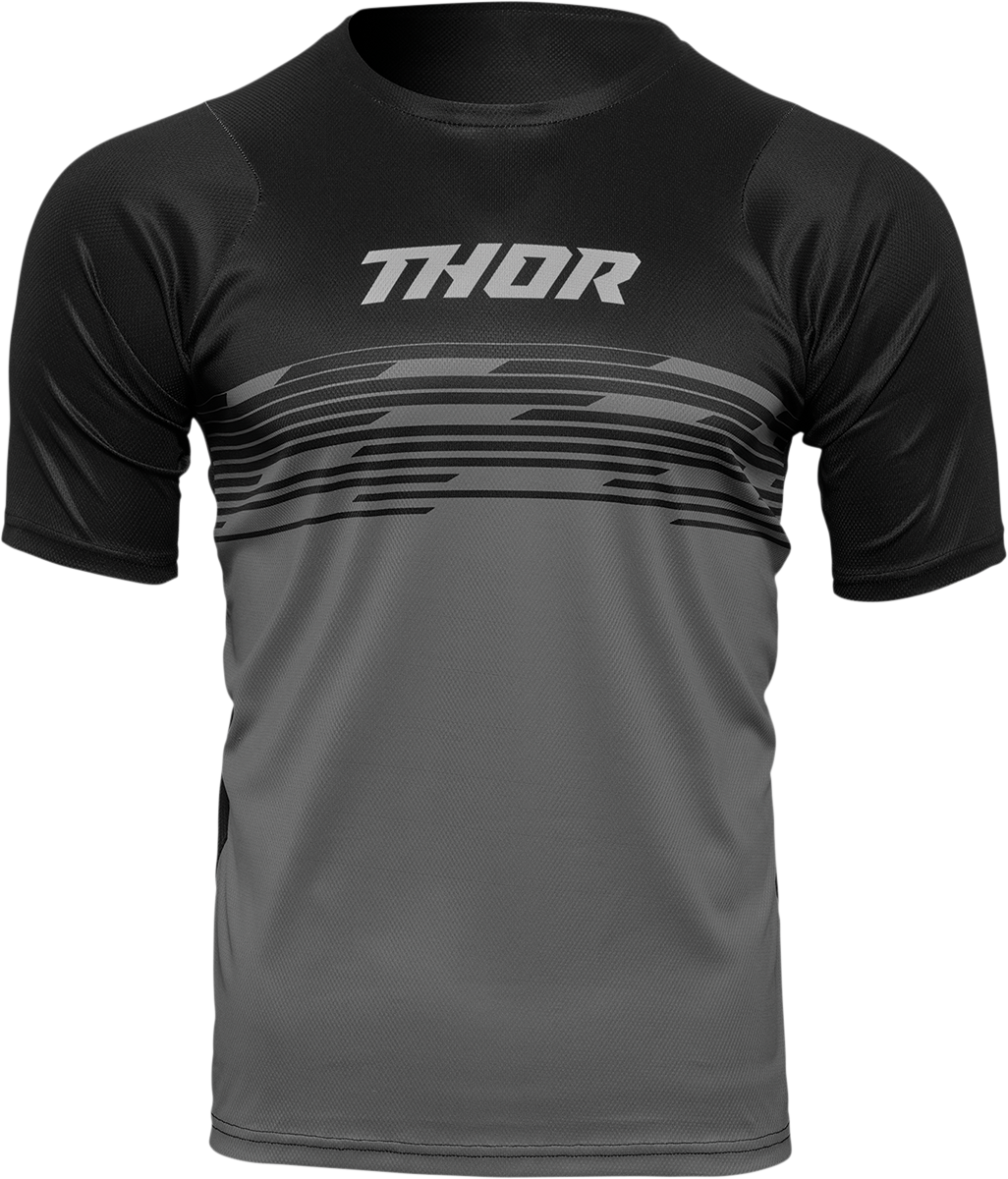 THOR Assist Shiver Short-Sleeve Jersey - Black/Gray - Large 5120-0171