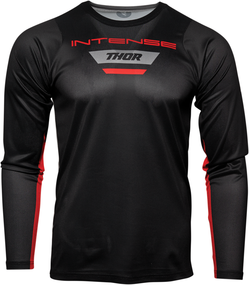 THOR Intense MTB Long-Sleeve Jersey - Black/Heather Gray - XL 5120-0066
