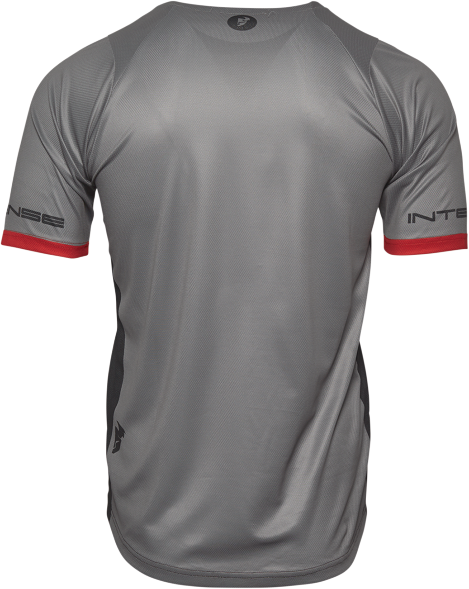 THOR Intense Team Short-Sleeve Jersey - Black/Heather Gray - Large 5120-0059