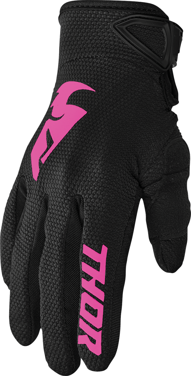 THOR Women's Sector Gloves - Black/Pink - XL 3331-0245