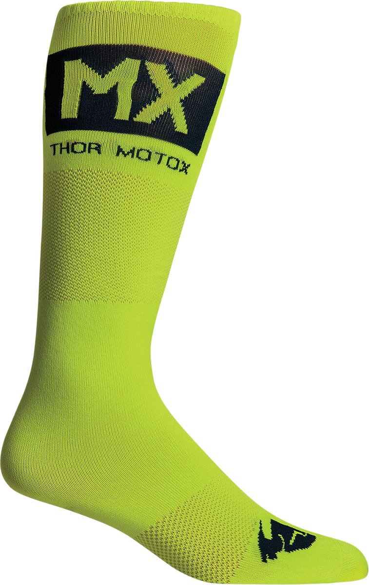 THOR MX Cool Socks - Acid/MIdnight Black - Size 10-13 3431-0666