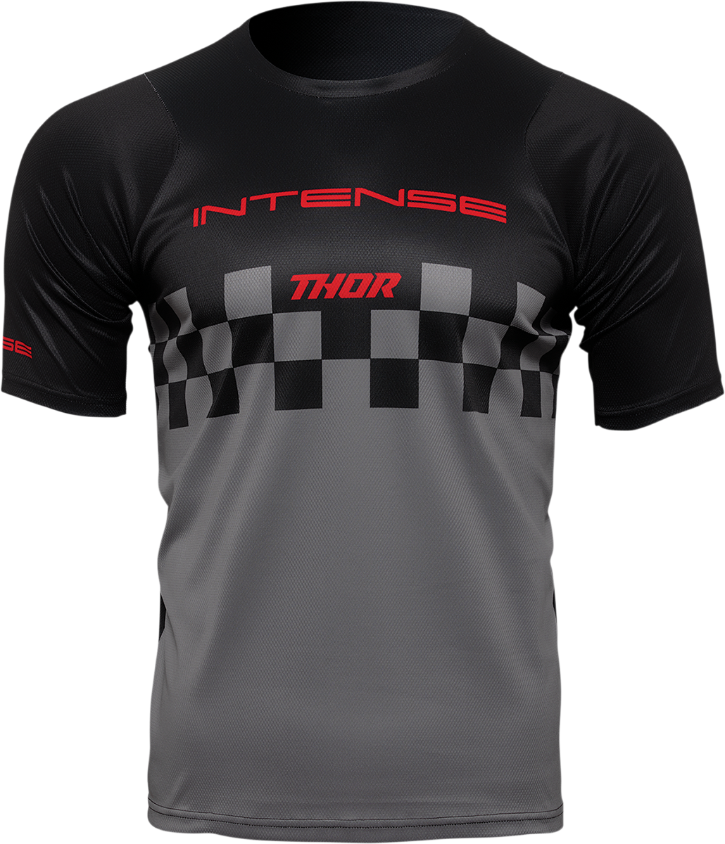 THOR Intense Assist Chex Short-Sleeve Jersey - Black/Gray - XS 5120-0144