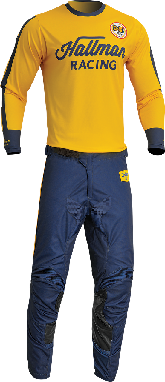 THOR Hallman Differ Roosted Jersey - Lemon/Navy - XL 2910-7124