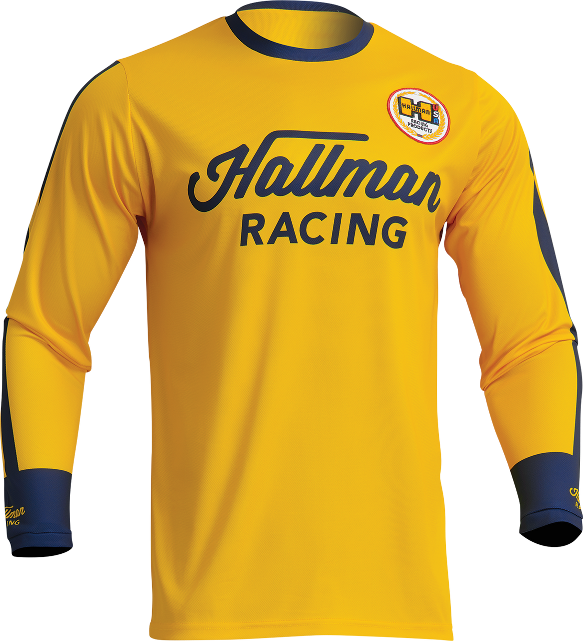 THOR Hallman Differ Roosted Jersey - Lemon/Navy - Small 2910-7121