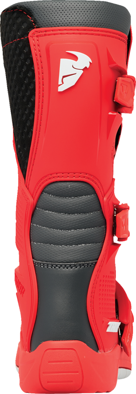 THOR Youth Blitz XR Boots - Red/Charcoal - US 6 3411-0757