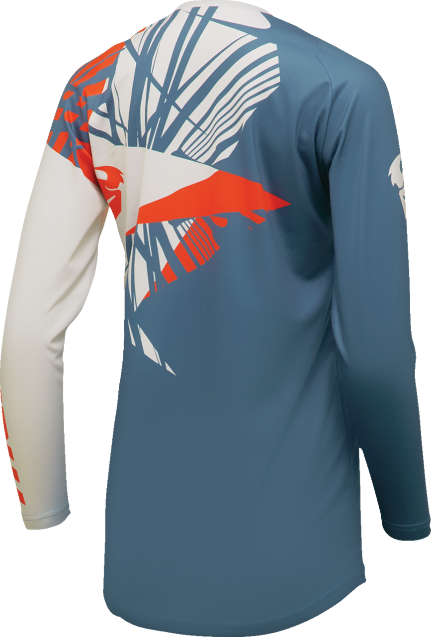 THOR Women's Sector Split Jersey - Blue Steel/Vintage White - 2XL 2911-0299