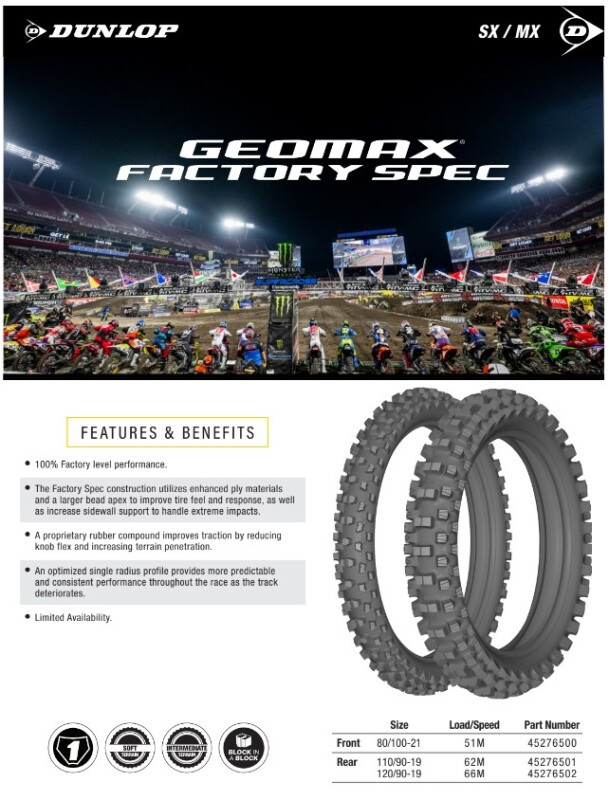 Dunlop Geomax Factory Spec Rear Tire - 110/90-19 M/C 62M TT