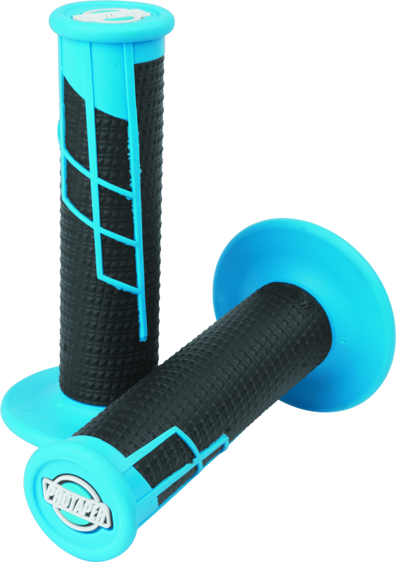ProTaper Clamp-On 1/2 Waffle Grip - Neon Blue/Black