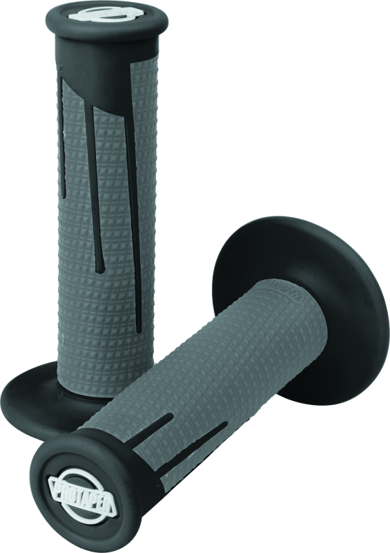 ProTaper Full Diamond Clamp-On Grips - Black/Dark Gray