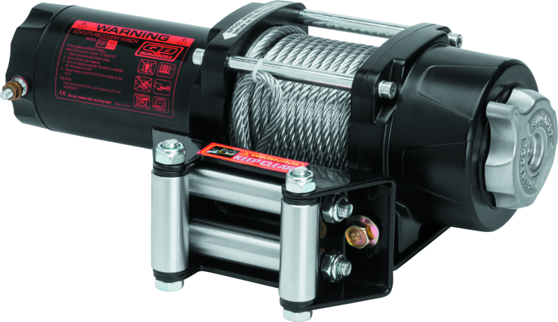 QuadBoss Winch Kit - 39ft x 7/32in Cable - 3.5hp - Roller Fairlead - Wired Remote - 3500lb