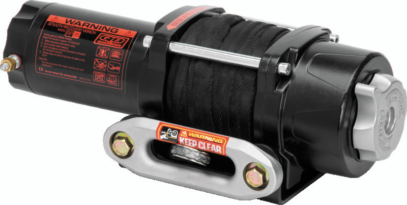QuadBoss Winch Kit - 39ft x 7/32in Cable - 3.5hp - Roller Fairlead - Wired Remote - 3500lb