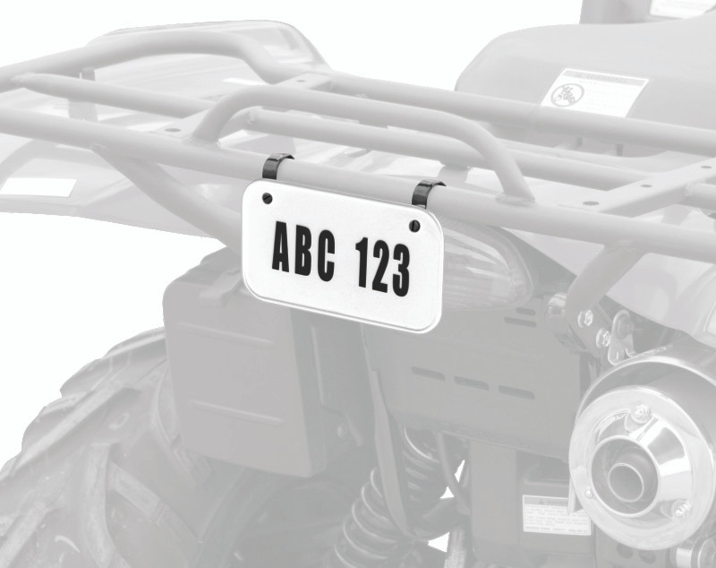 Quadboss ATV License Plate Kit - White