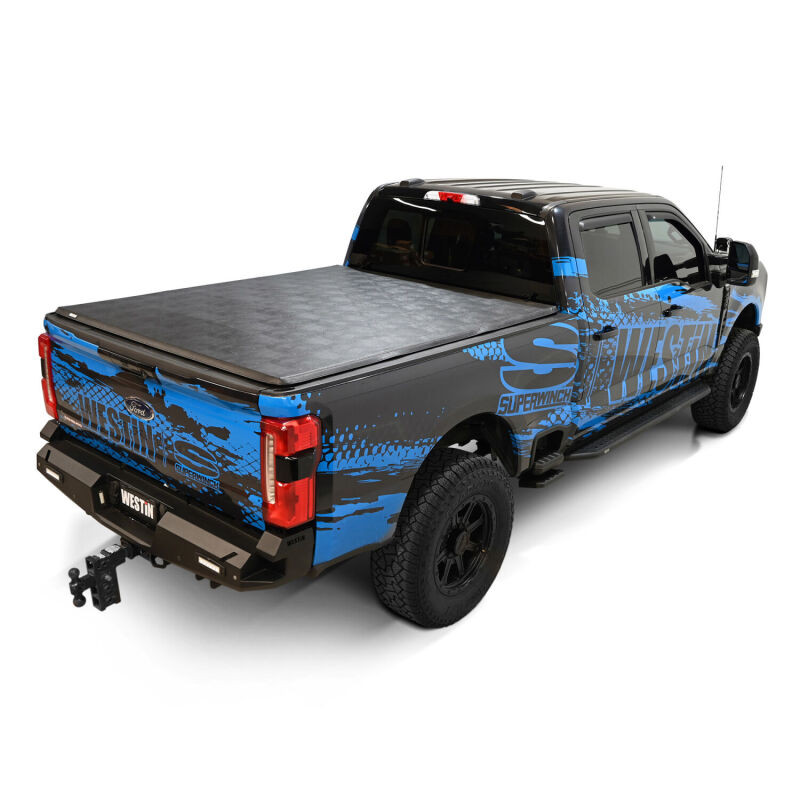 Westin 17-24 Ford F-250/350 Super Duty 6.75ft. Bed Soft Tri-Fold Tonneau Cover - Black